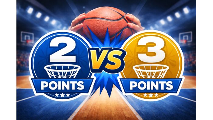 2 points vs 3 points youth basketball comparison graphic
