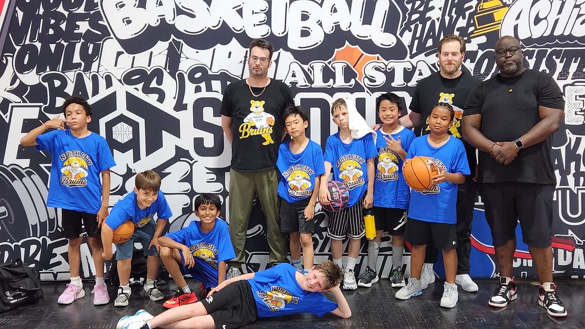 North City Bruins players and coaches after their first weekend of games